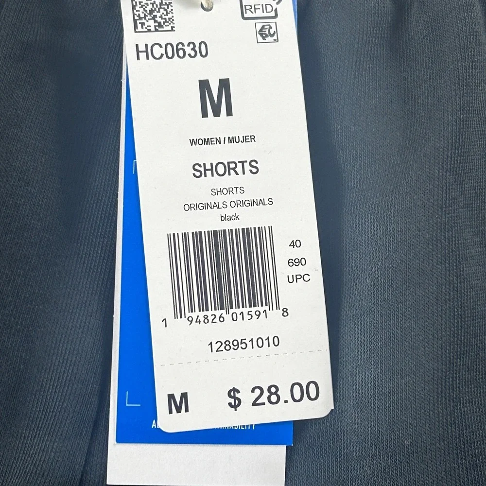 adidas Originals Black Athletic Shorts with White Trefoil Logo